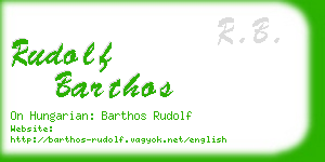 rudolf barthos business card